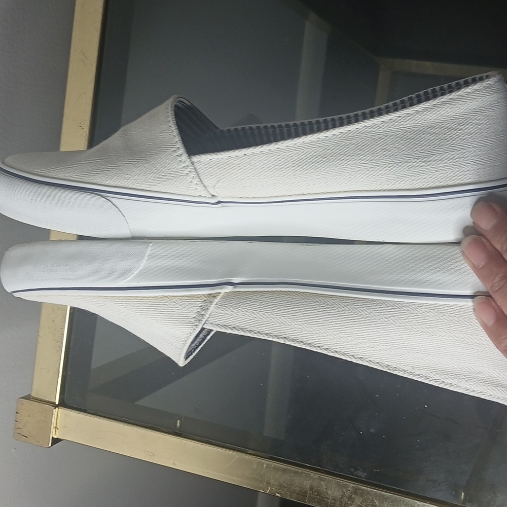 Cole Haan White Canvas Slip On Shoes Size 7.5 - Picture 7 of 14
